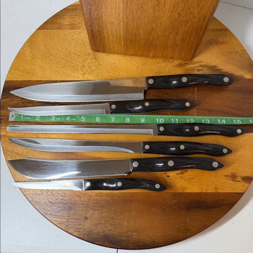 Cutco Knife set from 1989-90, 1721 1722 1723 1724 1725 & 1729 plus Island Block - Picture 17 of 17